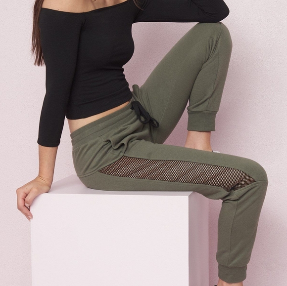 Garage Pants & Jumpsuits Garage Mesh See Through Panel Jogger